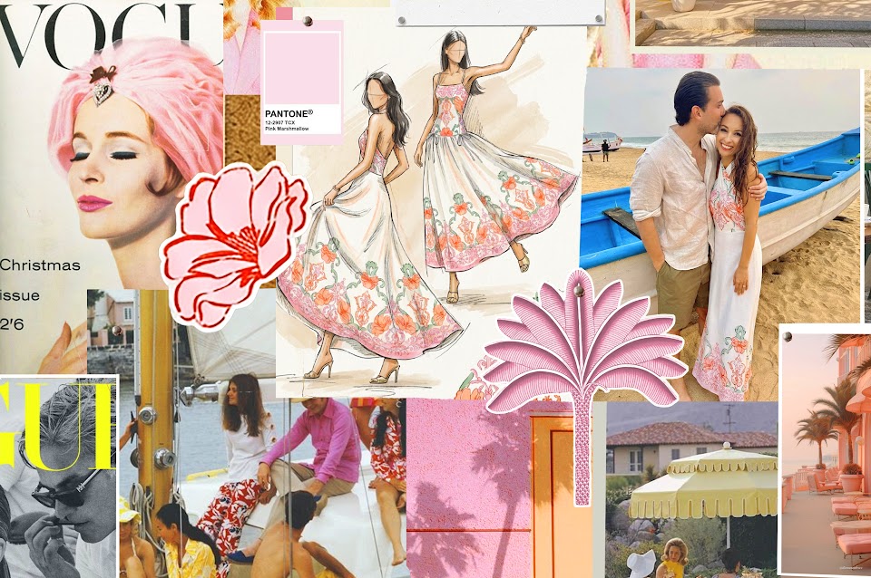 Matinee Rose moodboard — Beyond by Vera Club Soleil collection