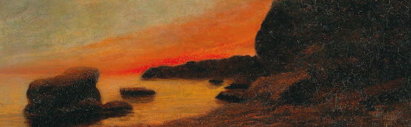 Sunset on the coast of Capri 1900