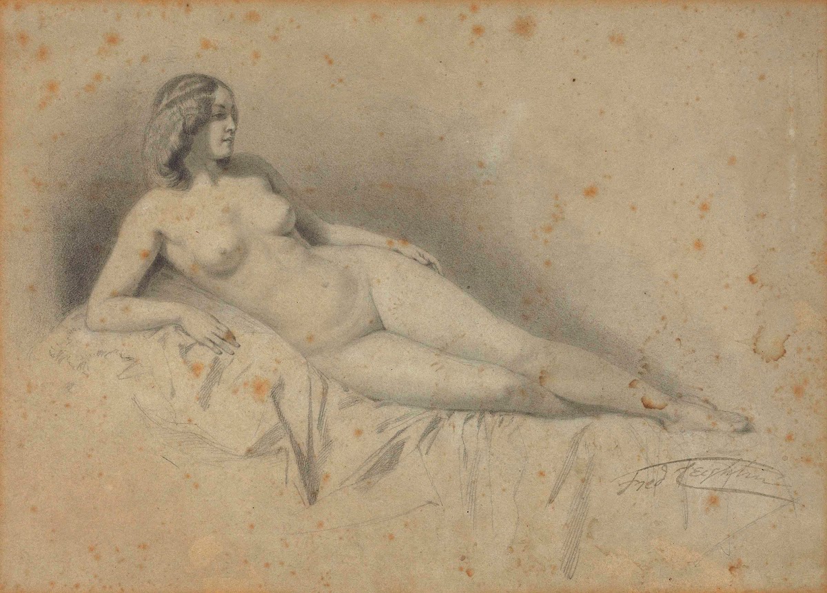 A reclining female nude