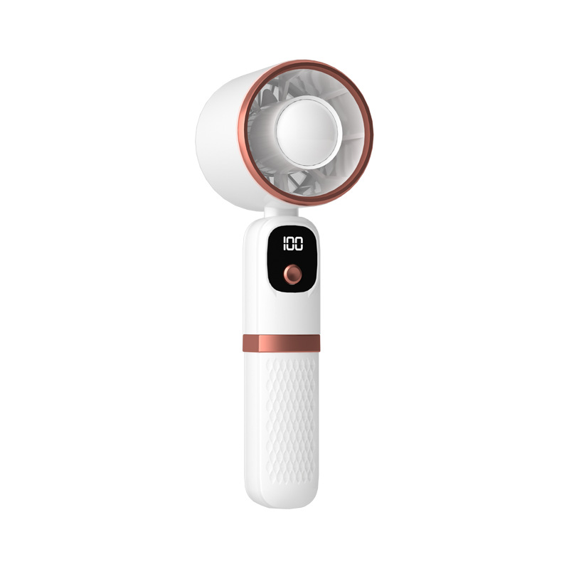 Portable handheld fan with integrated power bank