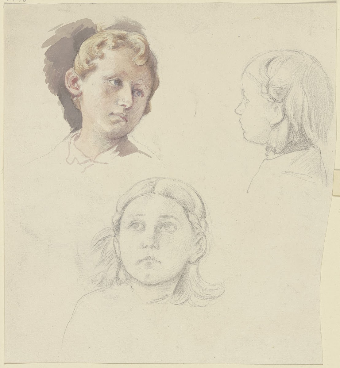Studienblatt Mädchen mit Zuber