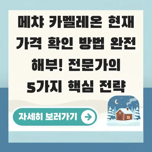 메챠 카멜레온 현재 가격 확인 방법