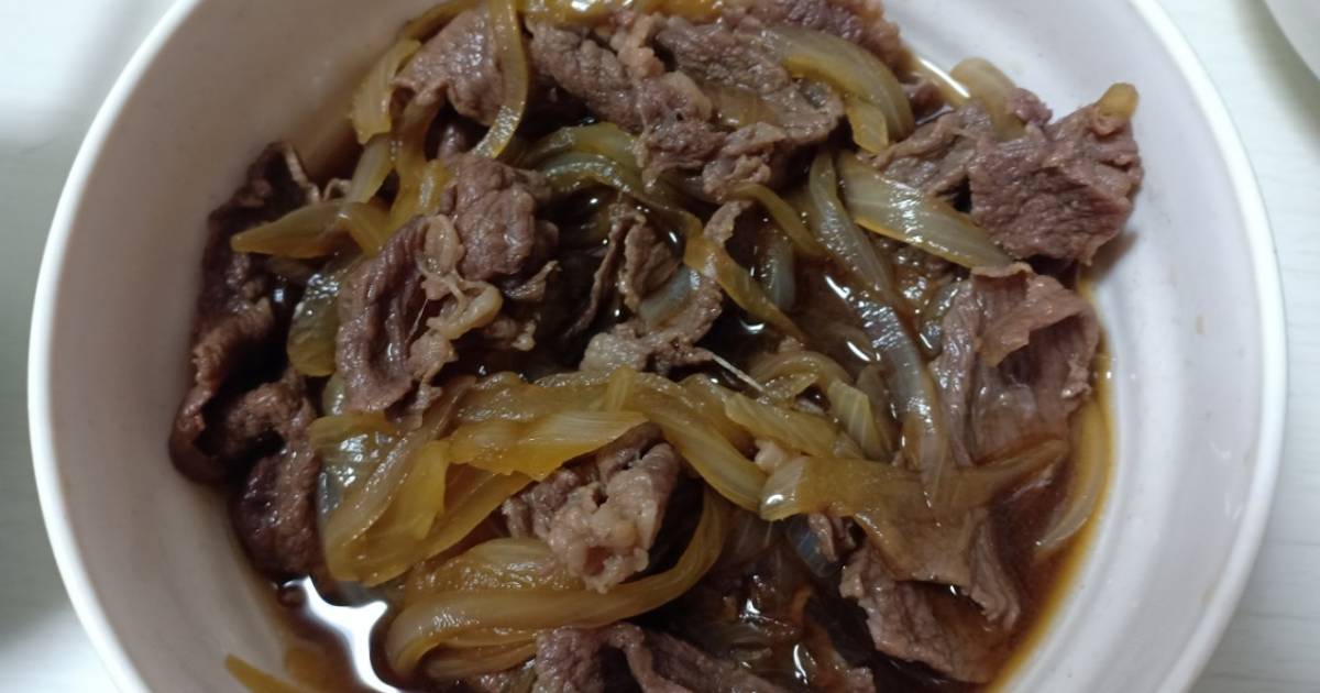 Bò xào hành tây nấu kiểu Nhật