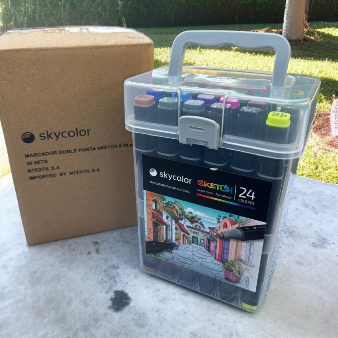Marcadores doble punta Skycolor