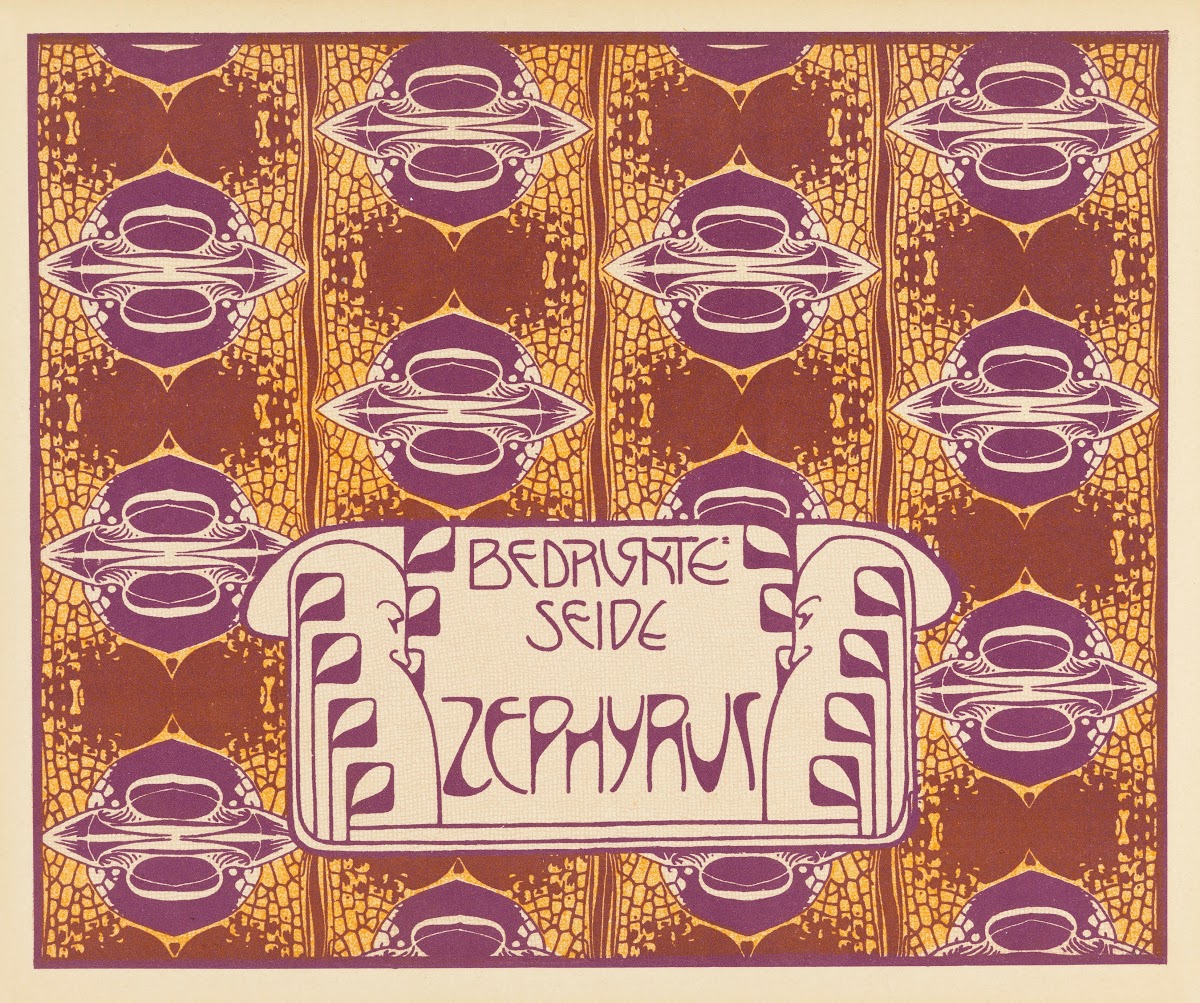 Bedruckte Seide Zephyrus Zephyrus Printed Silk 1901