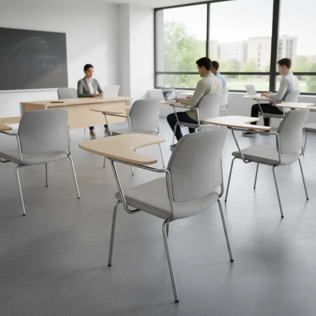 Ukuran Ideal Kursi Kuliah Lipat dengan Meja untuk Kelas