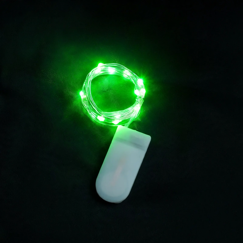 LED Copper Wire String Light with Button Cell Battery Box