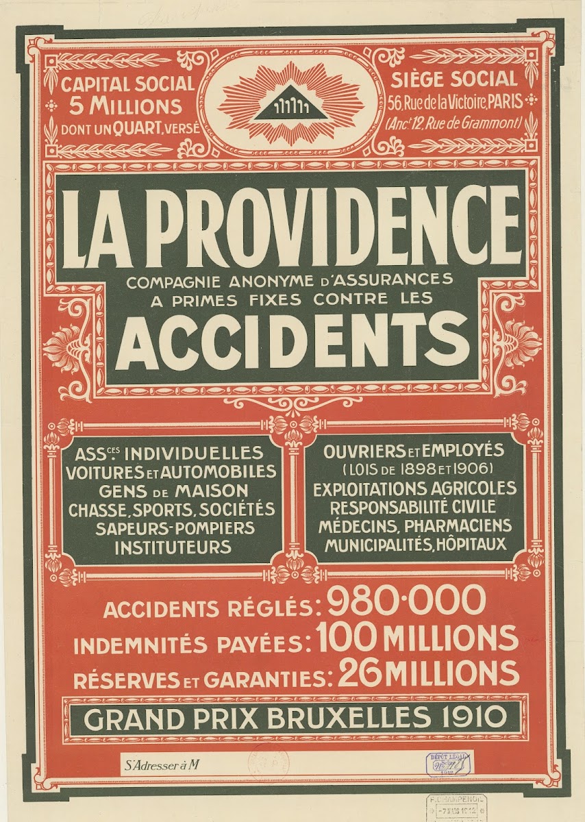 56 rue de la Victoire Paris La Providence compagnie anonyme dassurances à primes