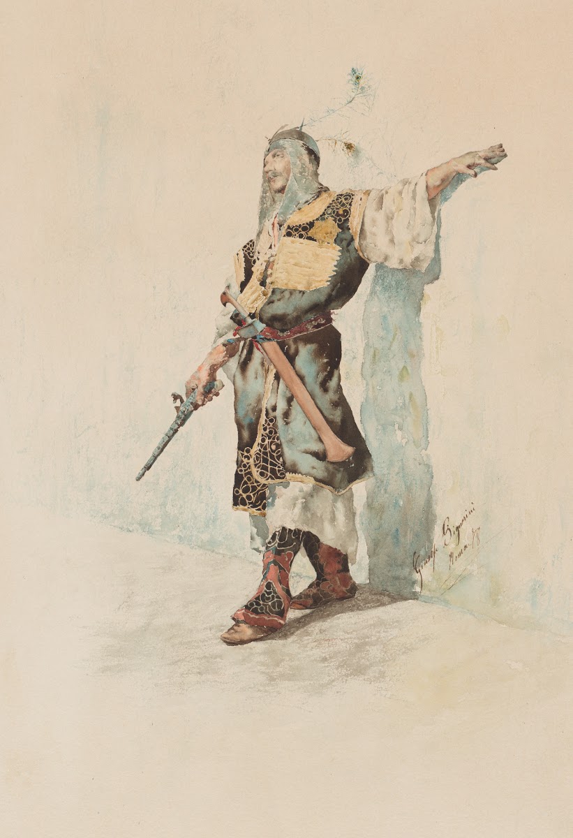 A Moorish Soldier before a Sunlit Wall 1878