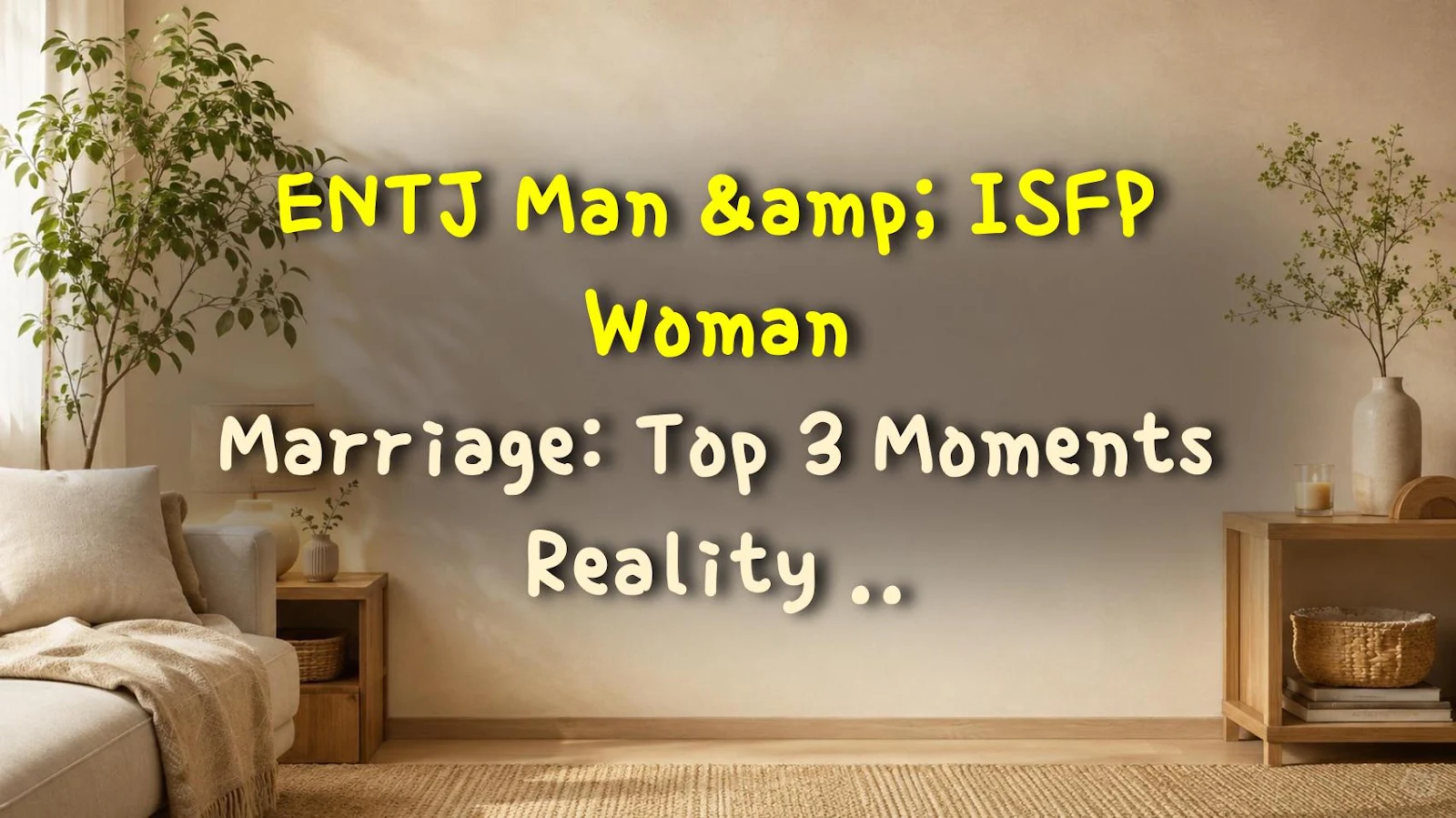 ENTJ Man & ISFP Woman Marriage: Top 3 Moments Reality Hits