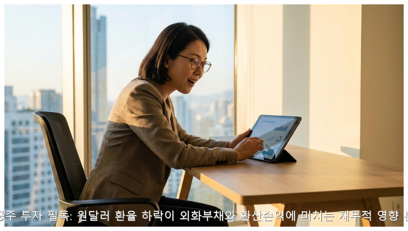 항공주 투자 필독: 원달러 환율 하락이 외화부채와 환산손익에 미치는 재무적 영향 분석 핵심 안내 및 분석 인포그래픽 (4)