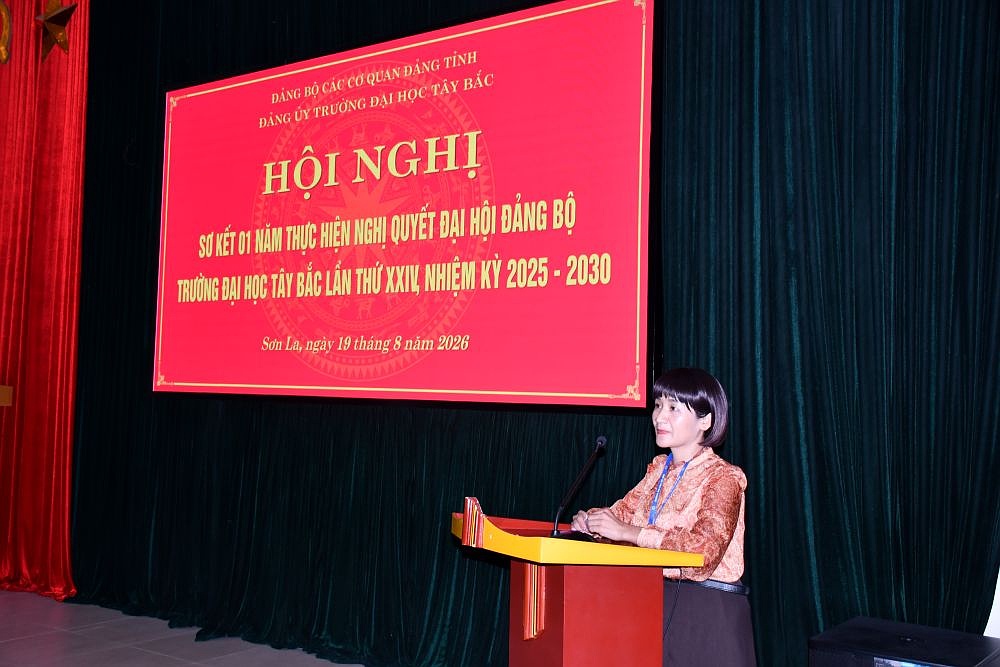 Trường Đại học Tây Bắc sơ kết 01 năm thực hiện Nghị quyết Đại hội Đảng bộ Trường lần thứ XXIV, nhiệm kỳ 2025–2030