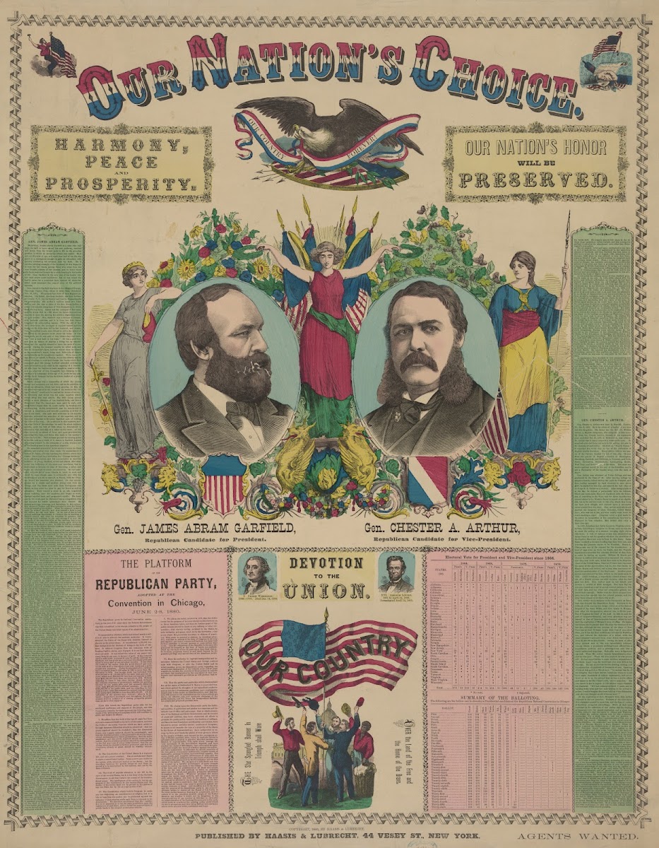 Our nations choiceGen James Abram Garfield Republican candidate for President Ge