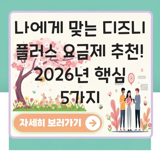 나에게 맞는 디즈니 플러스 요금제 추천