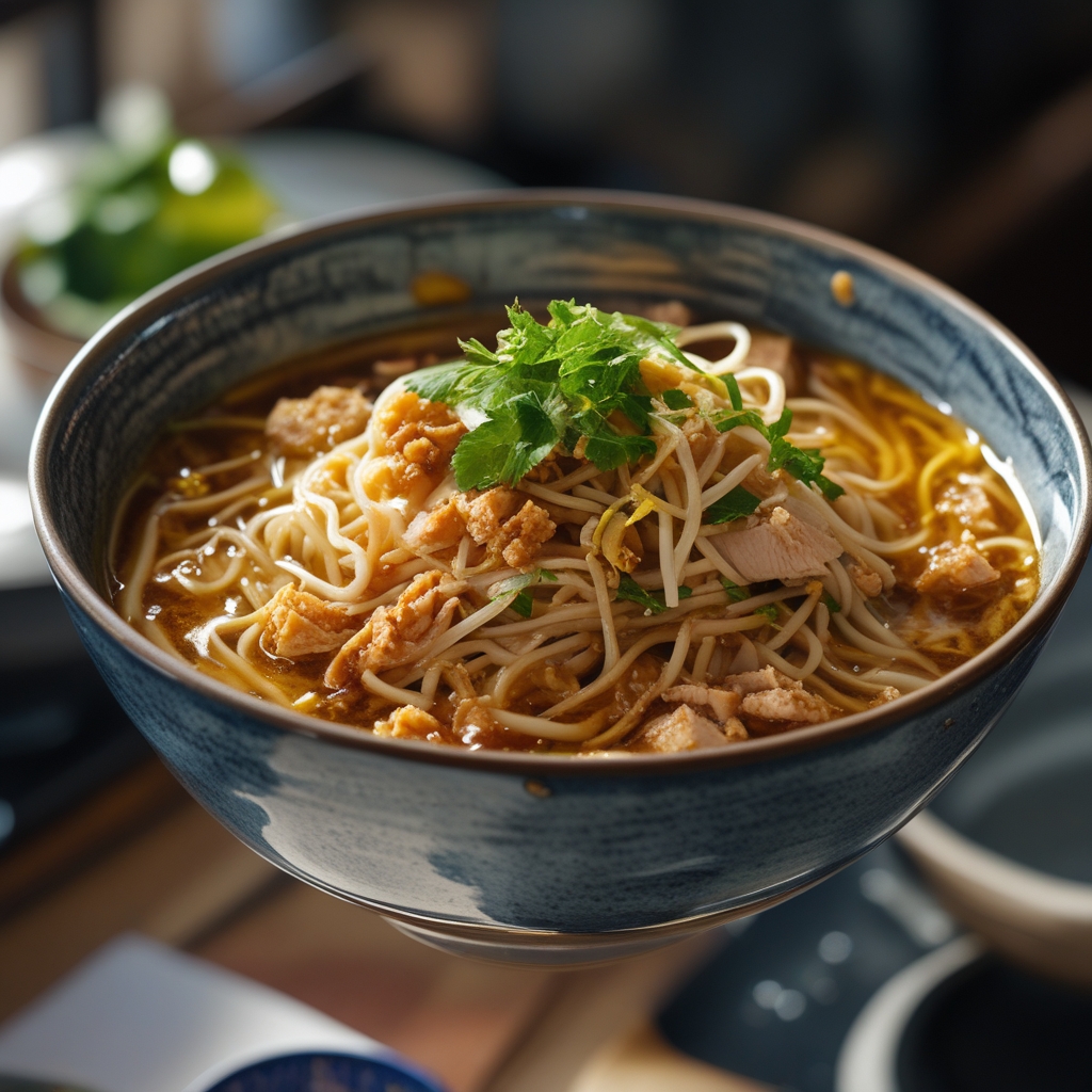 Final Vietnamese-Inspired Turkey Rice Noodle Bowl with Nuoc Cham Dressing