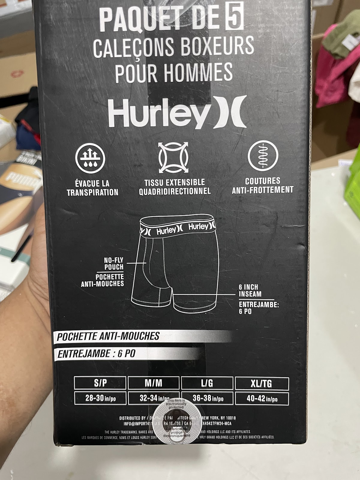 Hurley Boxer 5pack Assorted XL #1632