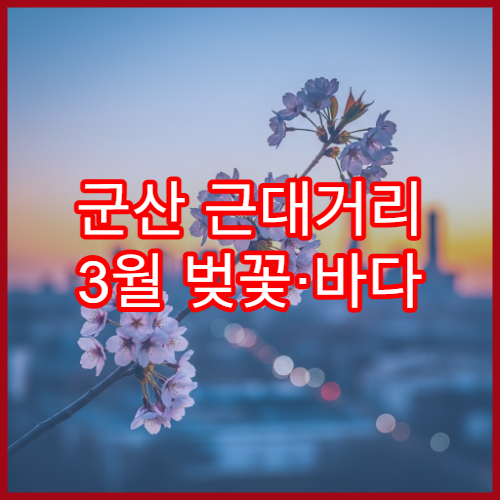 군산 근대거리 3월 벚꽃·바다 산책 코스