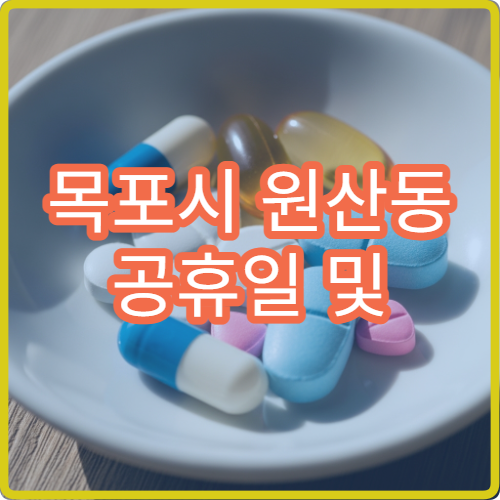 목포시 원산동 공휴일 및 대체공휴일 이용 가능한 당직 약국 안내