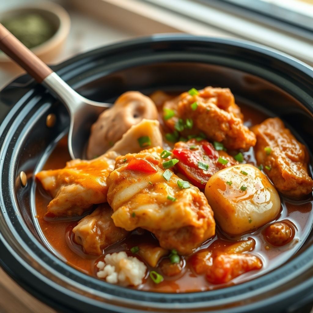 Delicious Slow Cooker Korean Chicken Stew! Easy Homemade Comfort