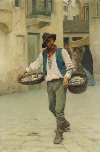 Venezianischer Fischverkäufer