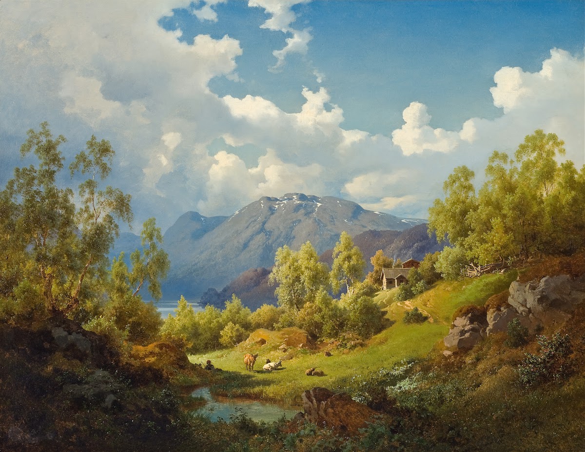 Landscape Motif From The Numme Valley In Norway 1850