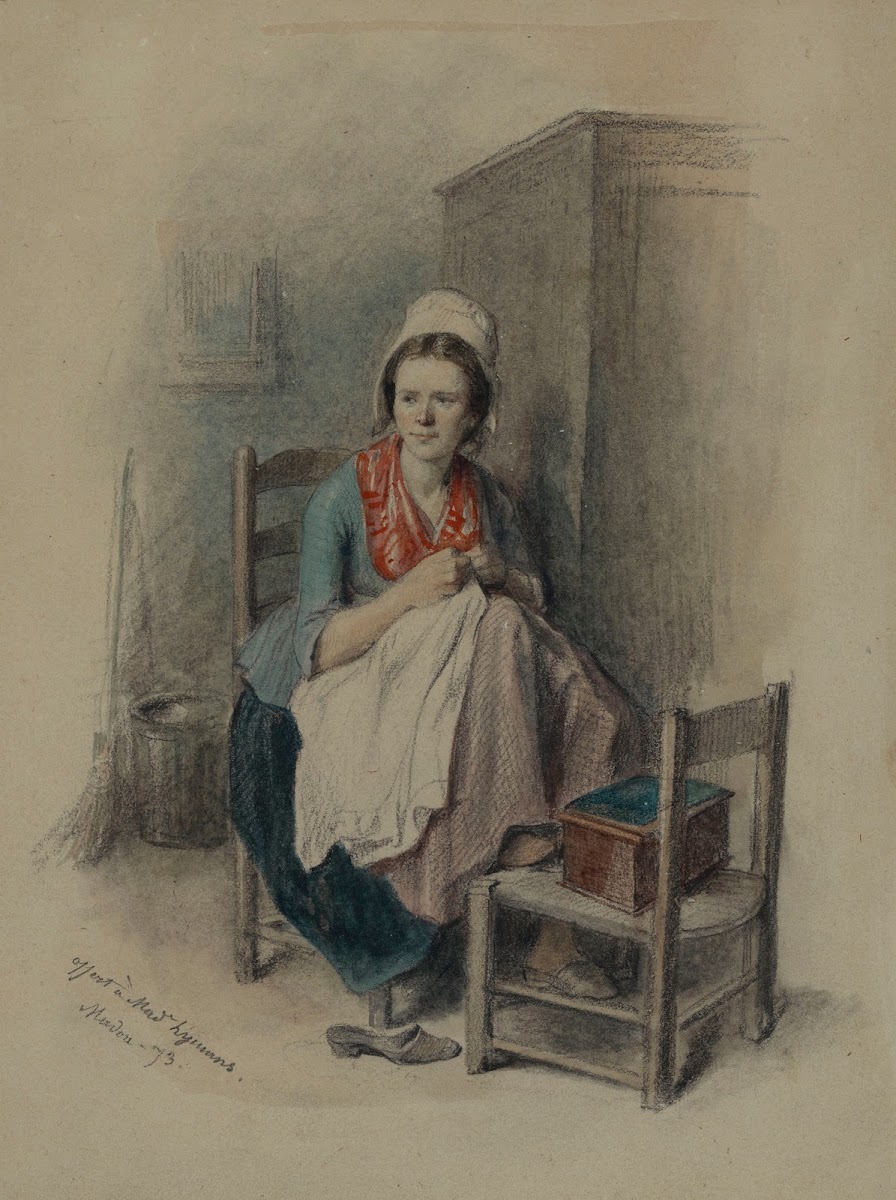 Woman Sewing 1873