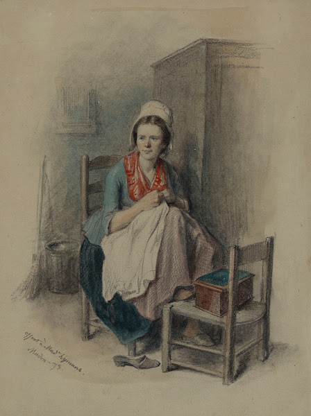 Woman Sewing 1873