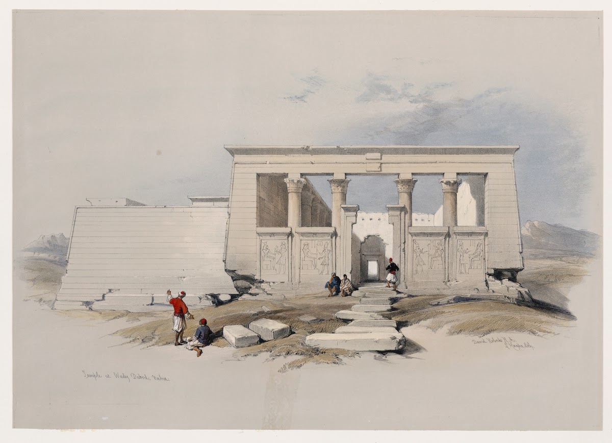 Temple at Wady Dabod Wadi Dâbûd Nubia 1846 1849