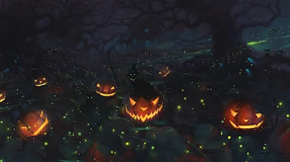 Bisbiswas, Black Cats, Cats, Halloween, Pumpkin Full HD Wallpaper Background