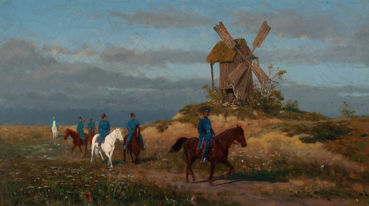 Soldiers on a field track 1880 1888
