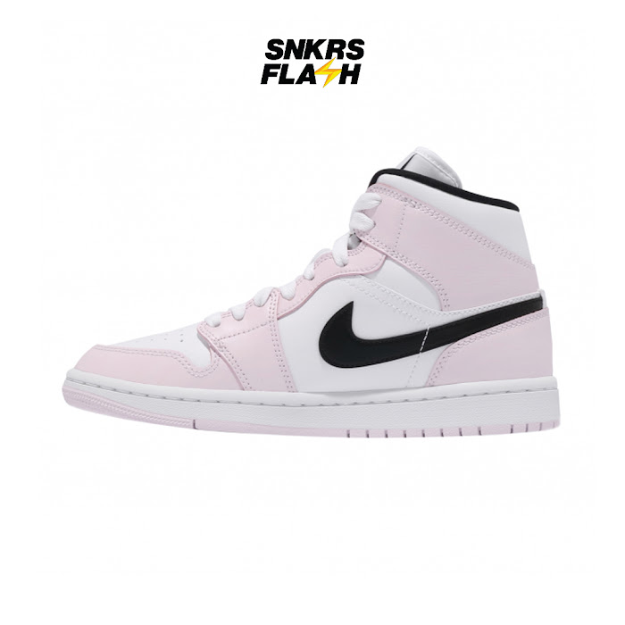 AIR JORDAN 1 MID BARELY ROSE PINK WHITE - BQ6472500