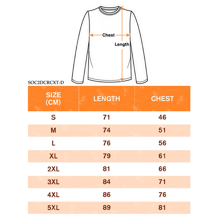 AOP Adult long sleeve T shirt (single side print)