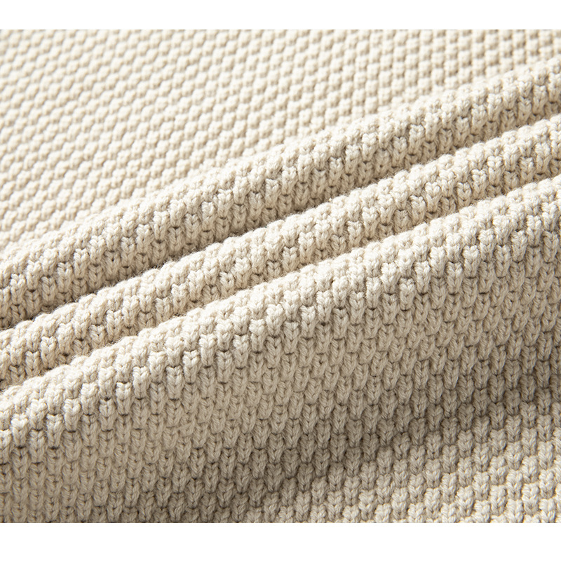 Men's knitted sweater with roll neck in retro style