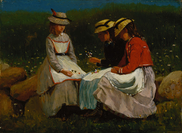 Girls in a Landscape circa 1873