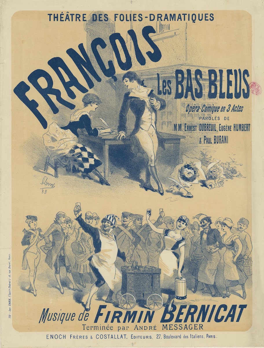 Théâtre des Folies Dramatiques François les Bas bleus 1883