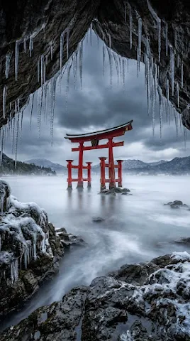 Frozen Torii Gate Shore