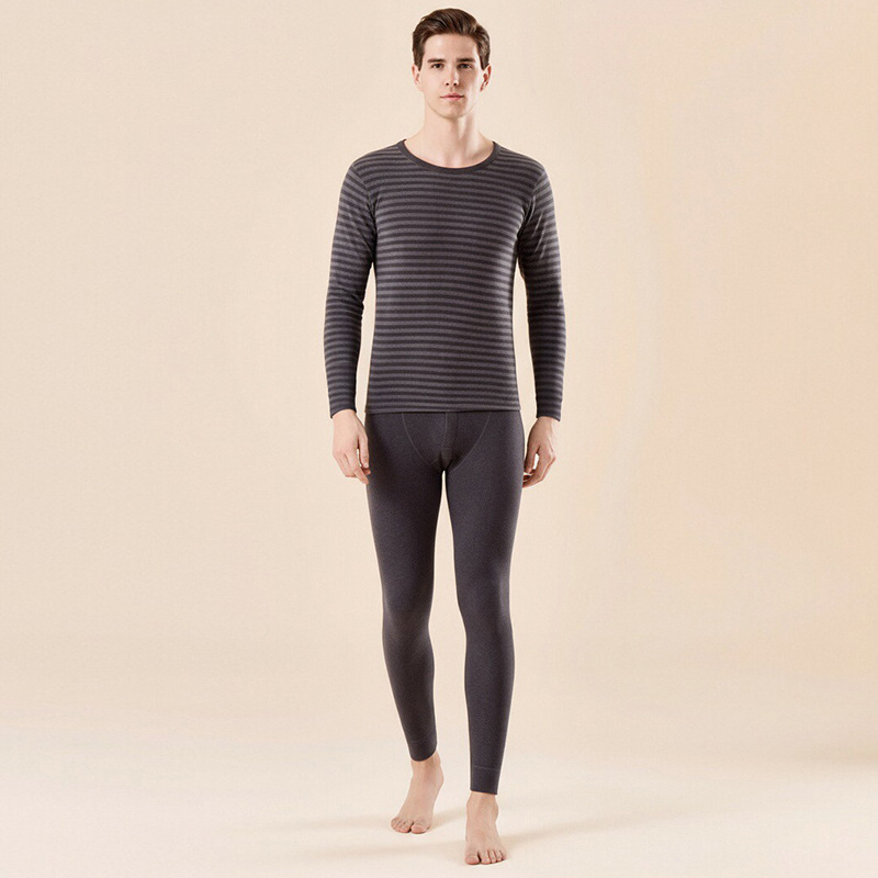 Thermal Underwear Set, Striped, Lined, Unisex