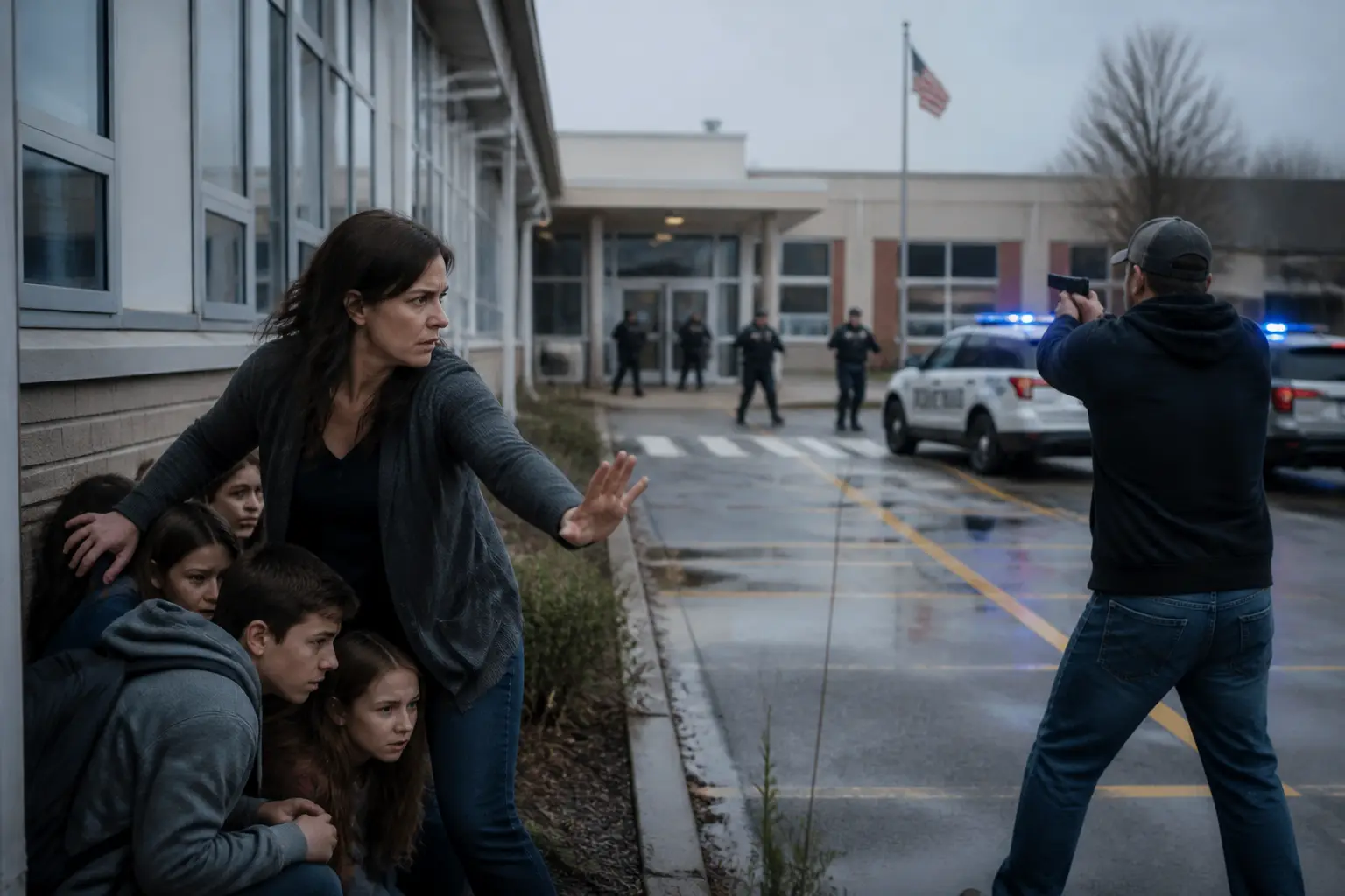 Editorial image for Teacher intervenes during Oregon school shooting; armed father kills suspect