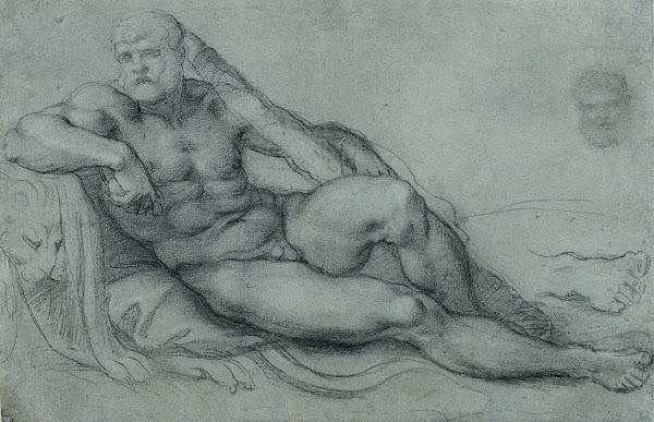 Study Of Hercules Resting With Separate Studies Of His Head And Foot 1595 97