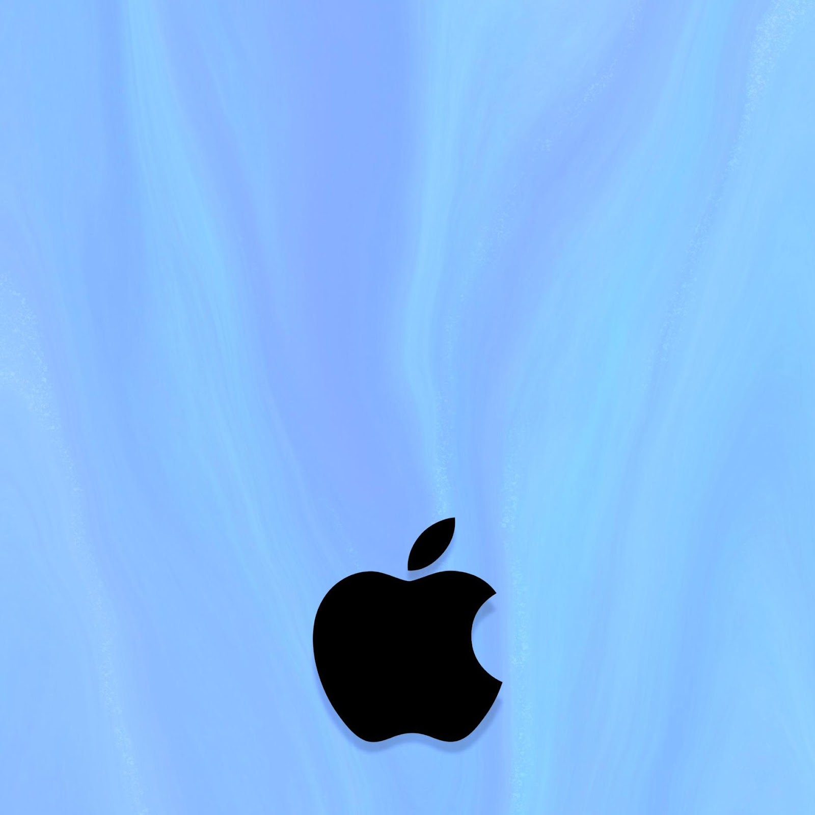 Download Black Apple Logo On Blue Marble 2K iPhone