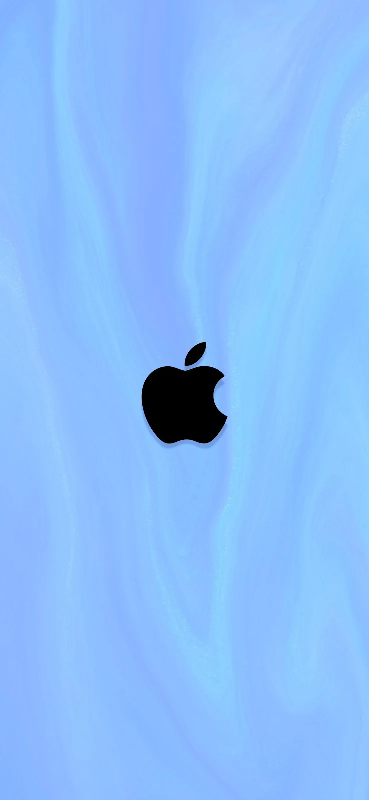 Black Apple Logo On Blue Marble - Digital Abstract Art 2K iPhone Wallpaper (1890x4094)