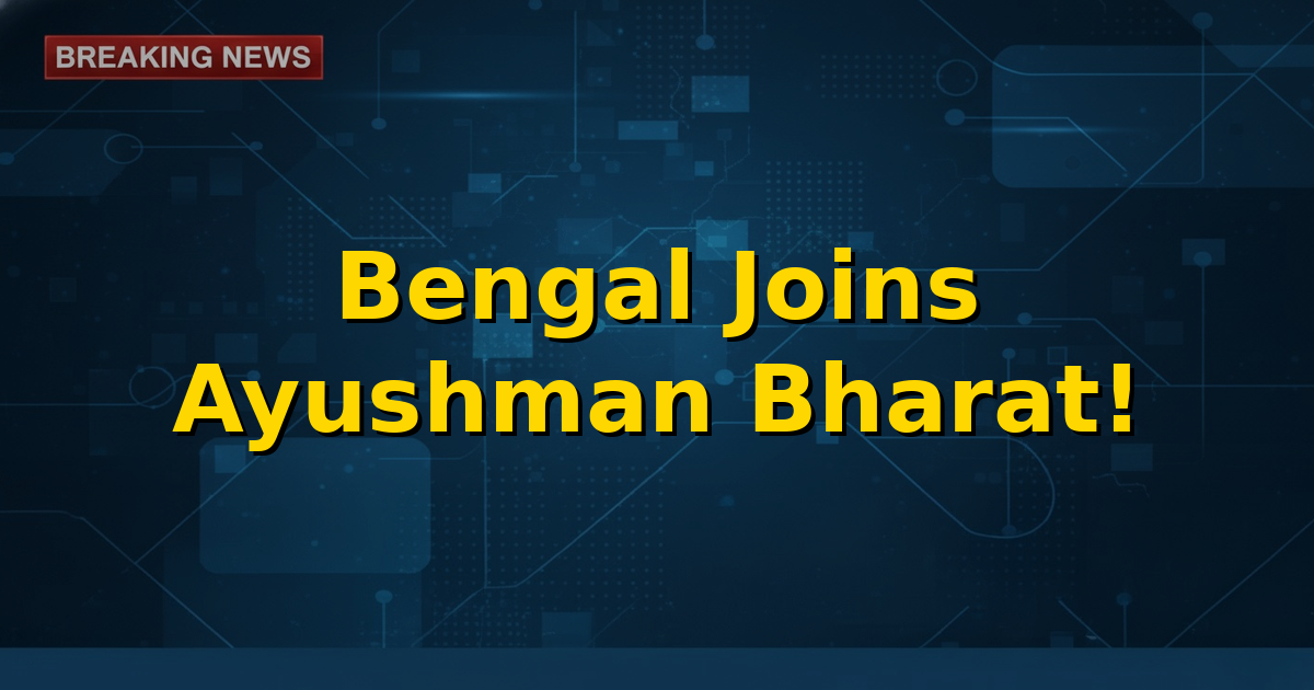 Ayushman Bharat card being issued in West Bengal, symbolizing enhanced healthcare access.