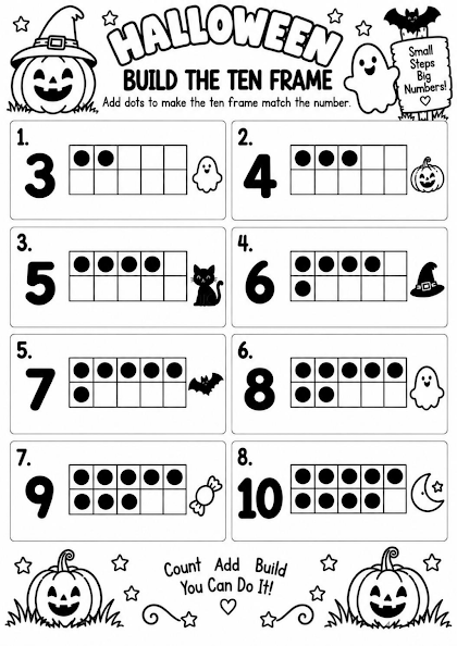 Halloween Build the Ten Frame