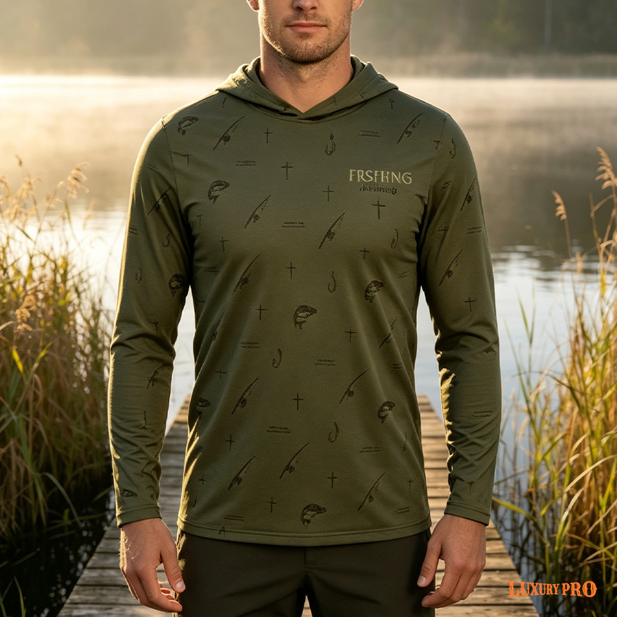 AOP Hoodie without cuffs and hem