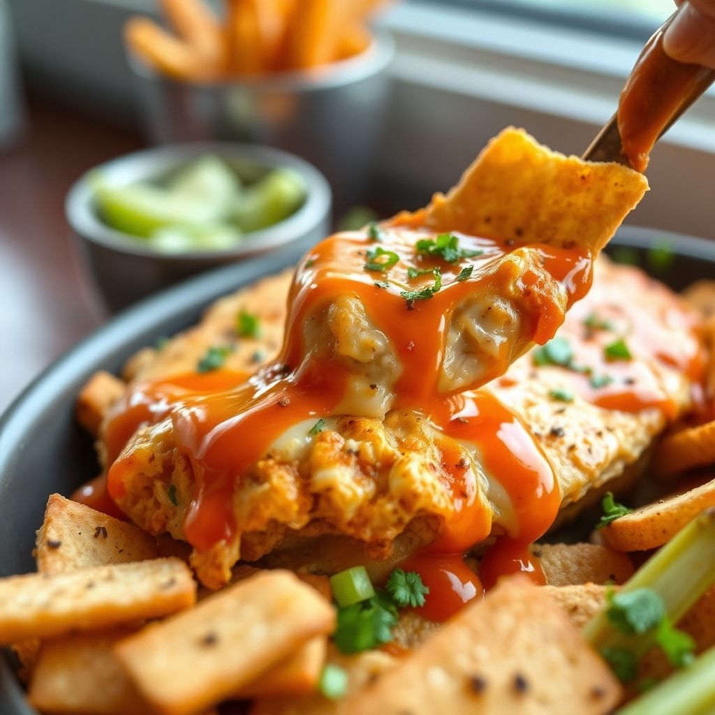 Easy Baked Buffalo Chicken Dip Recipe for Game Day – 5-Ingredient Crowd-Pleaser finished