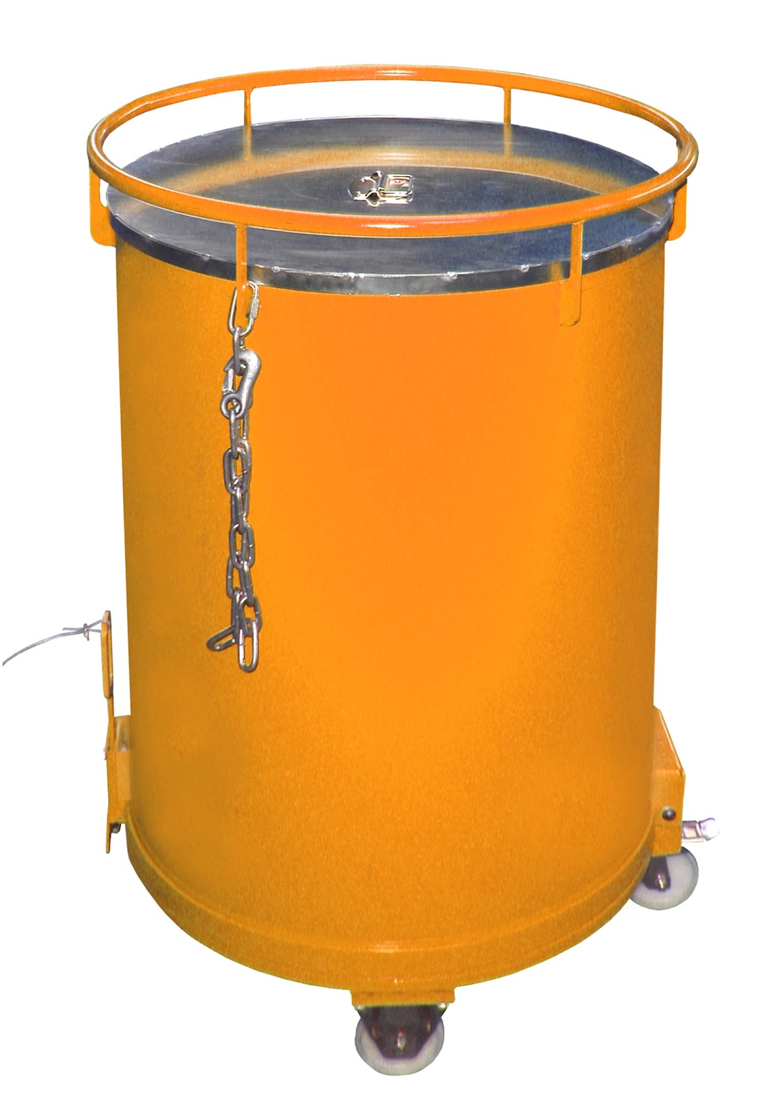 Ronde-container RB 450, gelakt, Geeloranje