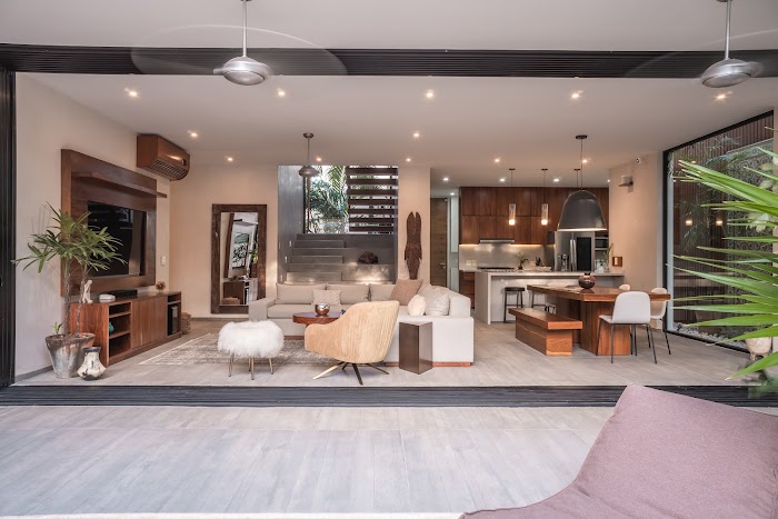 Open living and kitchen in a Habitat home