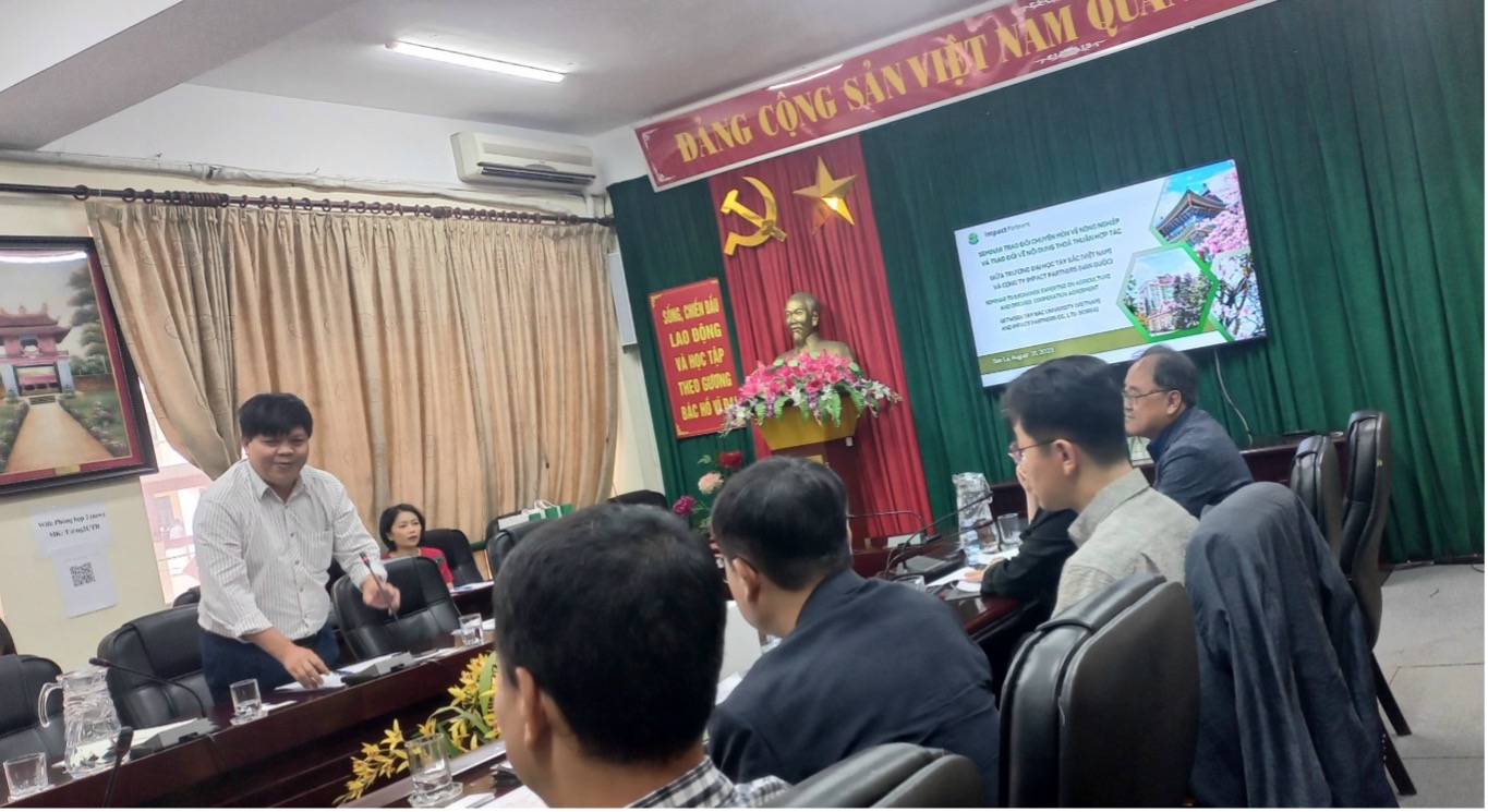 Seminar trao đổi chuyên môn và kí kết thoả thuận hợp tác về nông nghiệp giữa Trường Đại học Tây Bắc và Công ty Impact Partners Hàn Quốc