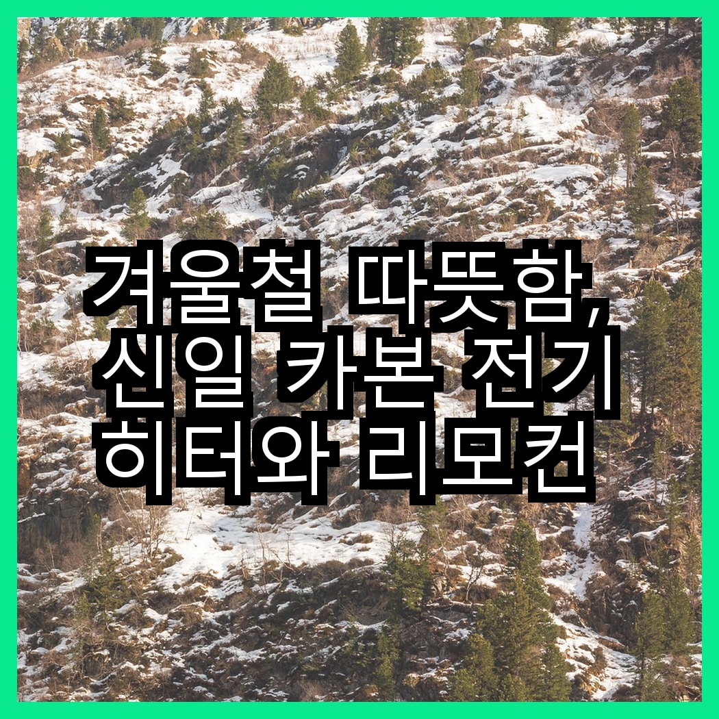 겨울철 따뜻함, 신일 카본 전기히터와 리모컨 포함 컨벡션히터의 특별한 차이점은 무엇일까요? 썸네일