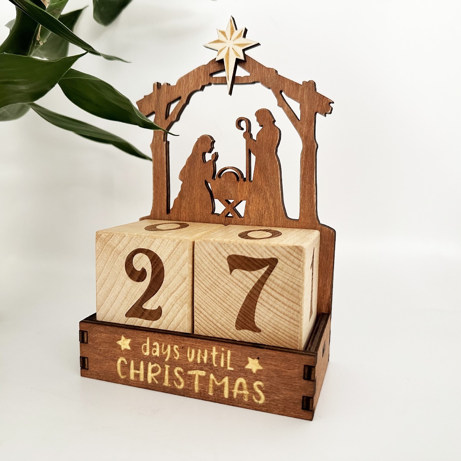 Wooden Advent Calendar as Decoration